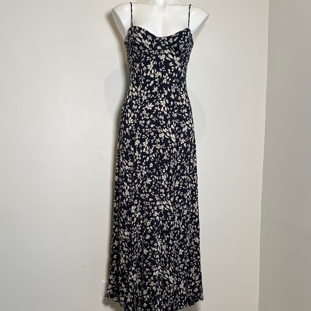 Free People Under The Moonlight Maxi Dress in Navy